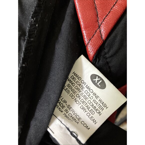 XL Vintage lip service vice Military Victorian Jacket Cyberpunk Goth Top Vampire - Picture 6 of 6